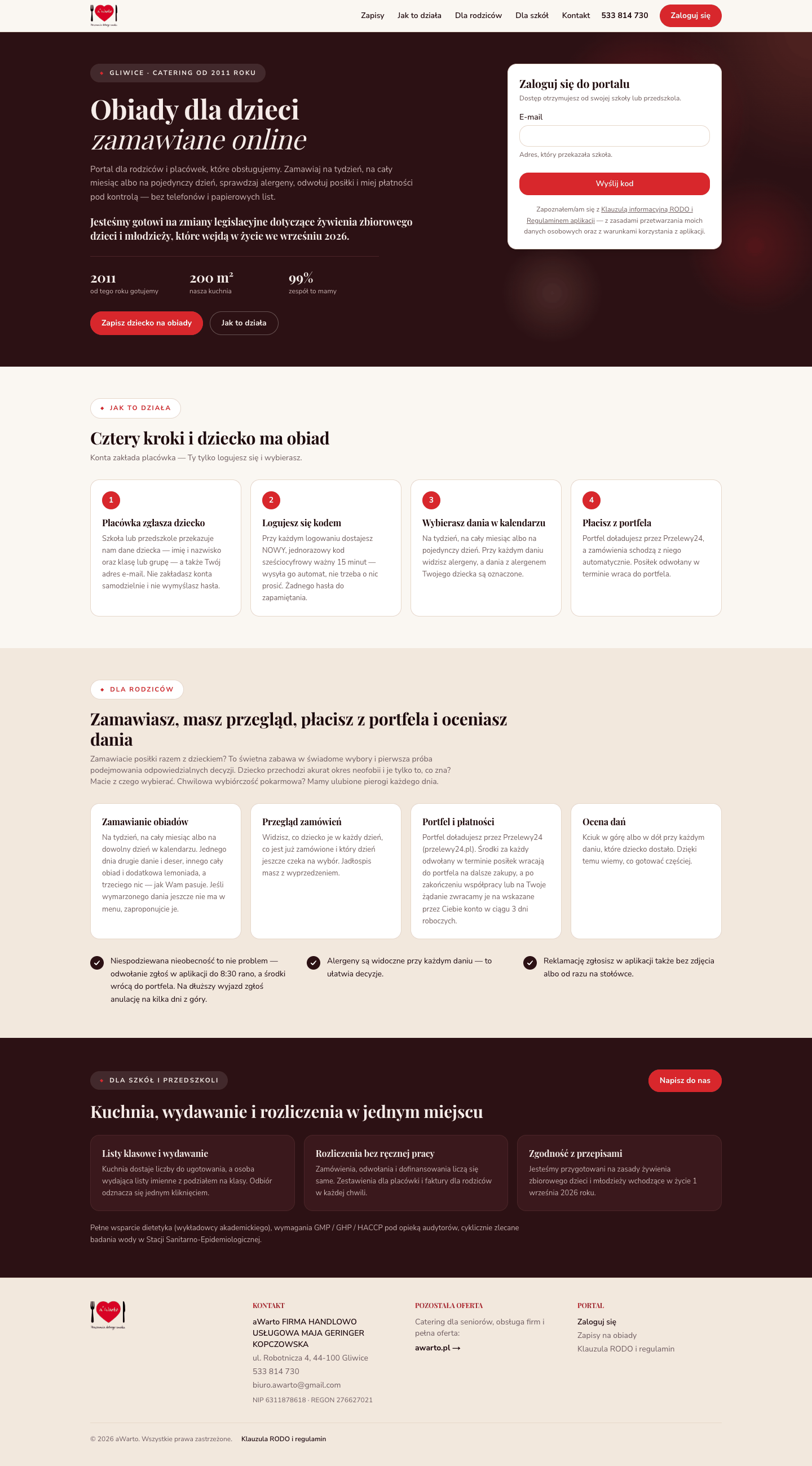 aWarto — obiady dla dzieci